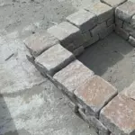 Костровая чаша каменная малая квадратная из гранитных блоков, 1 шт