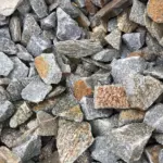 Щебень Златолит серебро 1 т, фракция 5-10 / 10-20 / 20-40 мм, каменная крошка, отсев, мульча, цвет серый стальной
